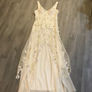 Boho Ivory Sue Wong Dress Size 10 Great for relaxed wedding or fancy event